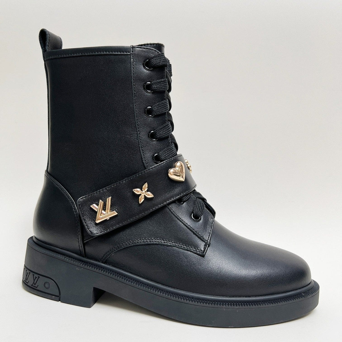 LV Citizen Boots Plain Black Calfskin