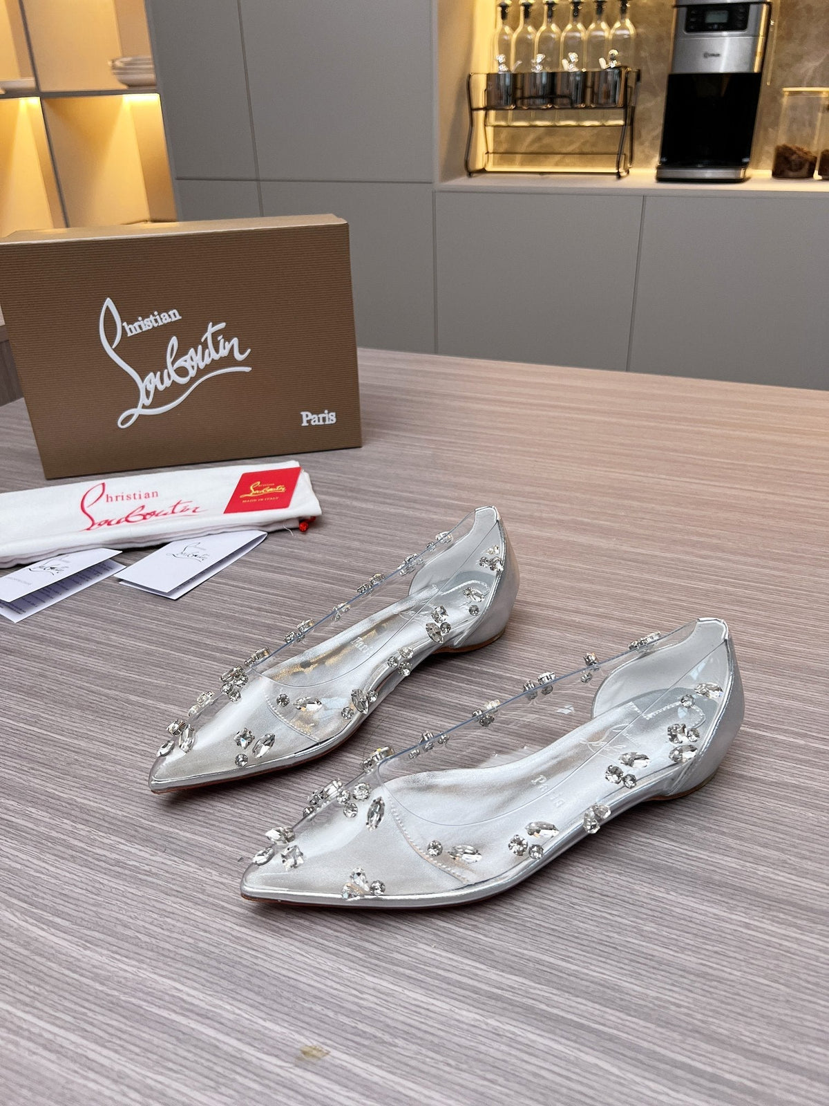 CL Ballet Flats PVC and Iridescent Nappa Leather 251049