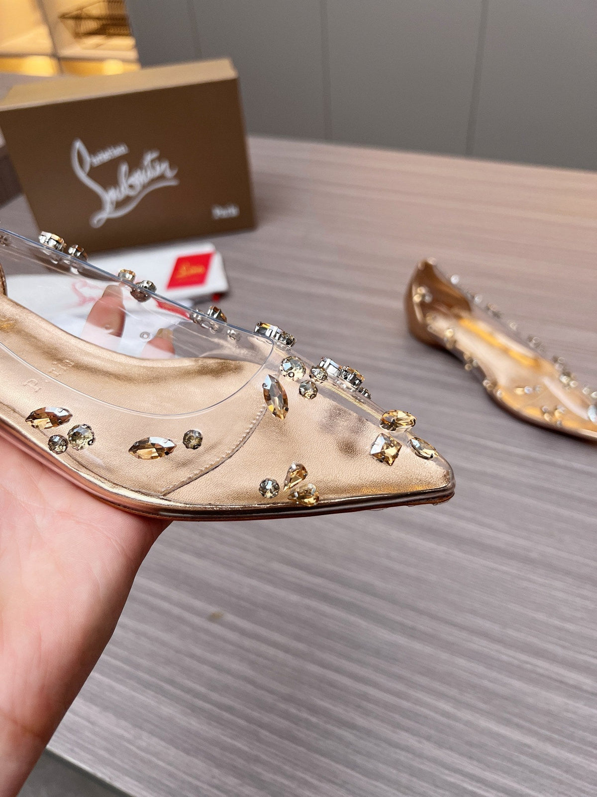 CL Ballet Flats PVC and Iridescent Nappa Leather 251049