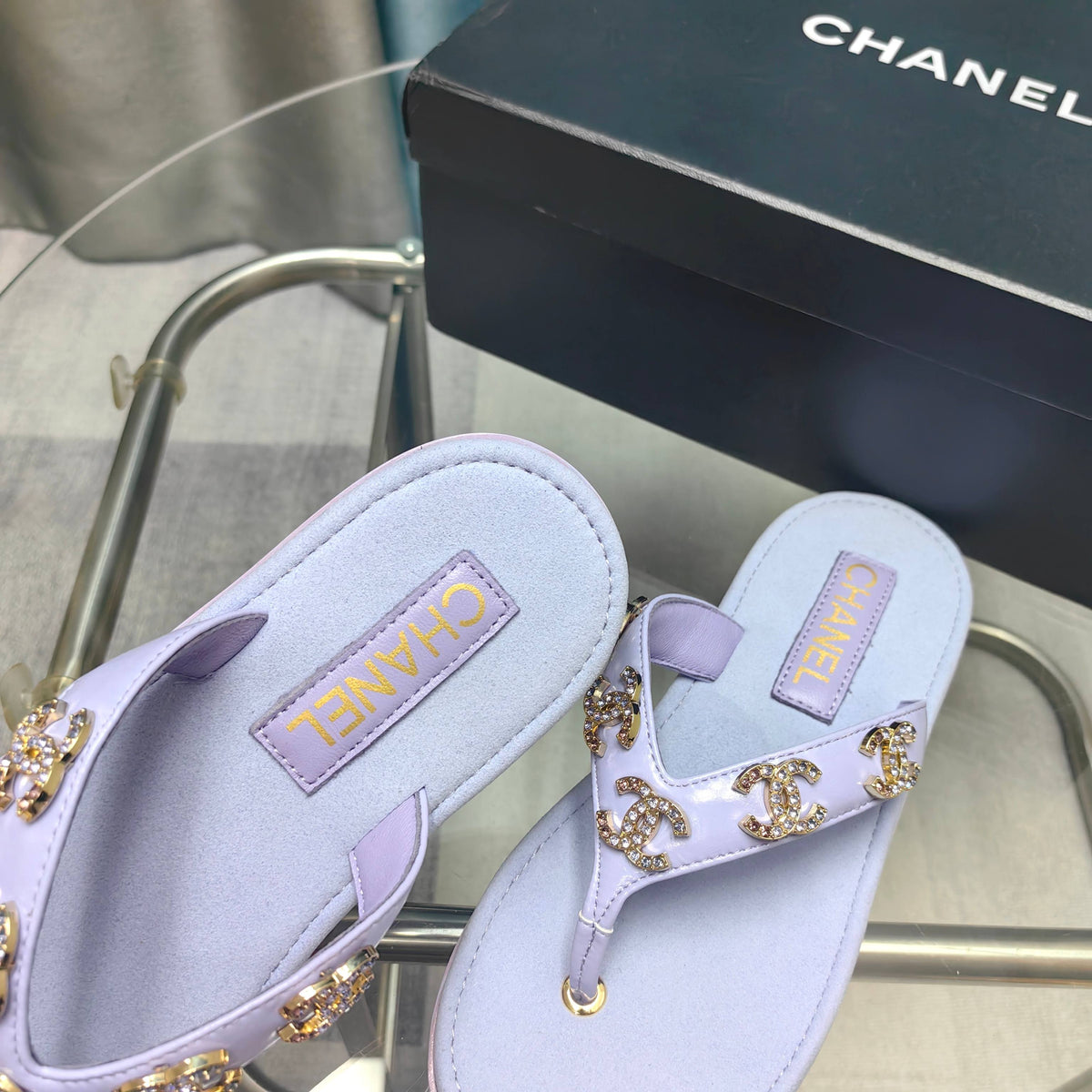 CC 25 Thong Sandal Diamond CC Logo