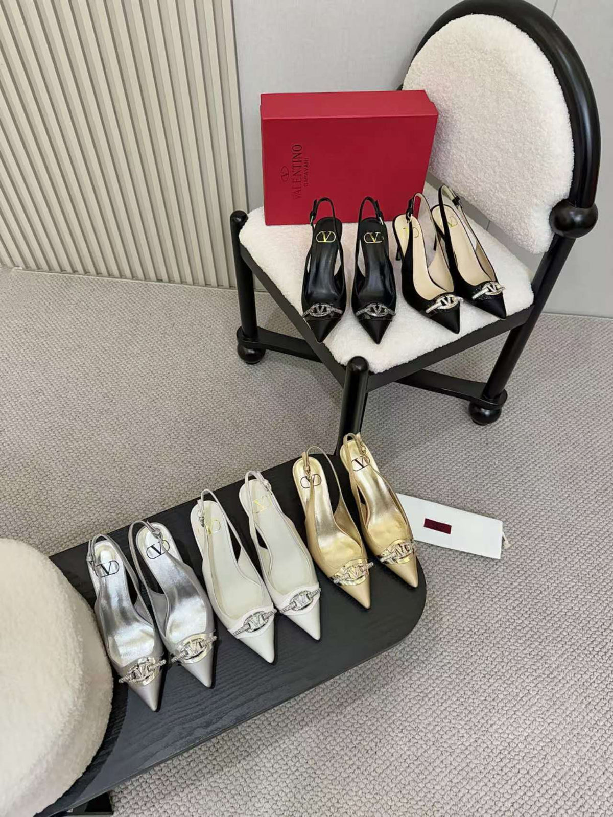 Valentino Slingback Pump High heels Silk 239562
