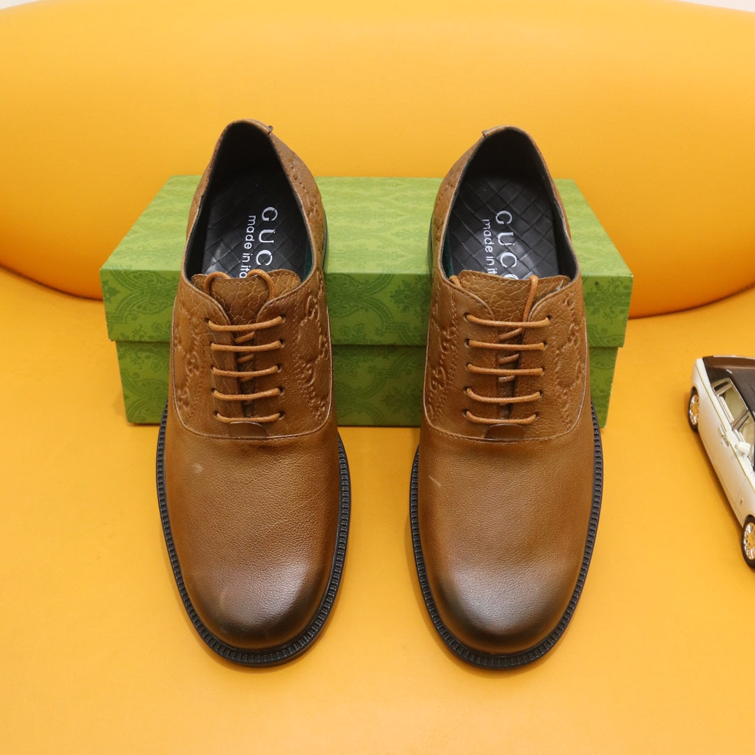 GG Men's Oxford Shoe Brown Cowhide 528260