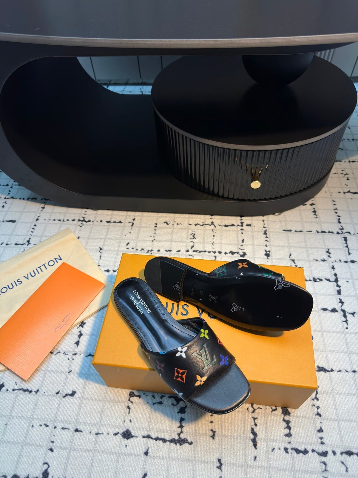 LV Mule plate 6AM LV x TM Black with Monogram Multicolore  Leather 218904