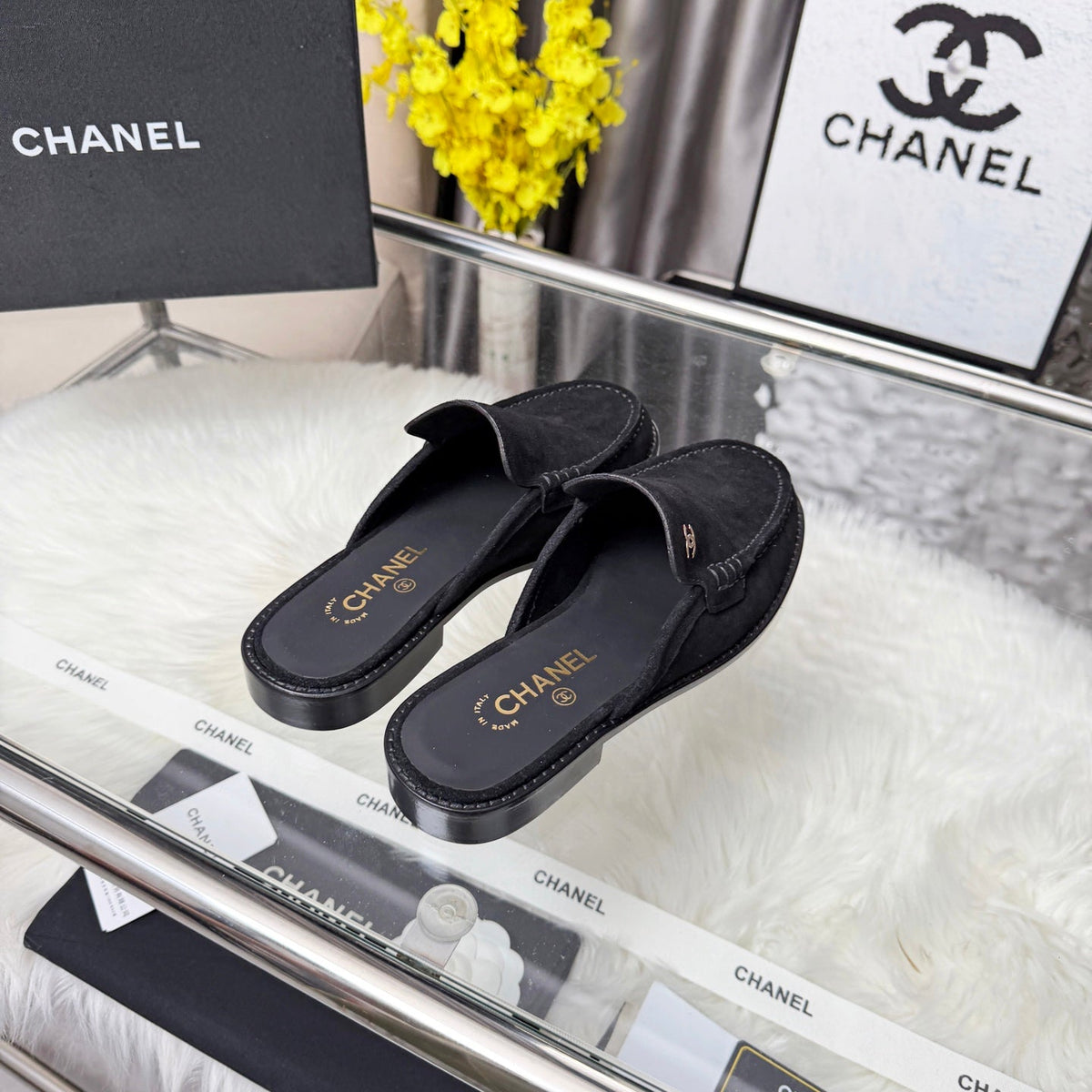 CC 26 Mule Black Suede Calfskin 3608718