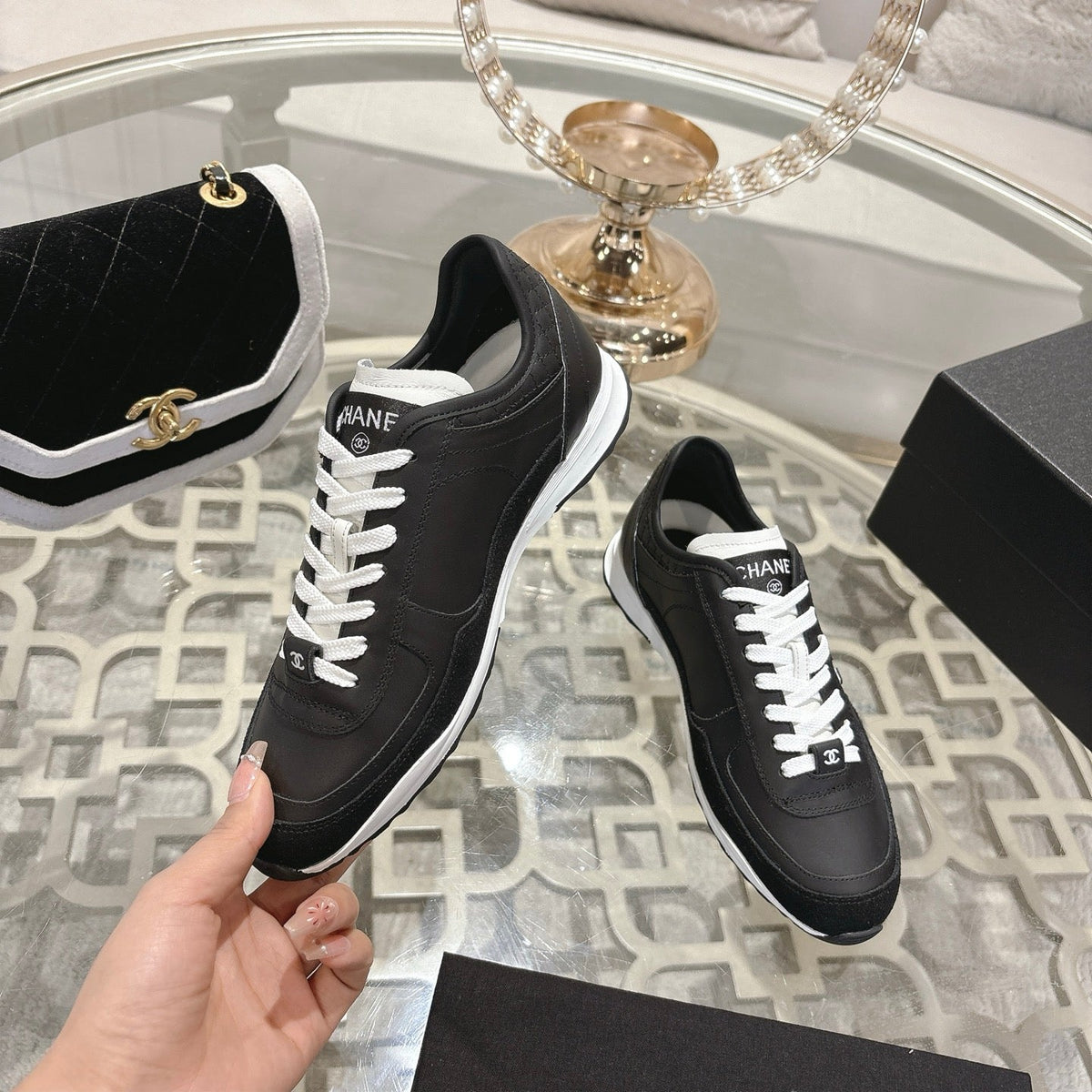 CC 25C Traines Black Calfskin & Suede 213313