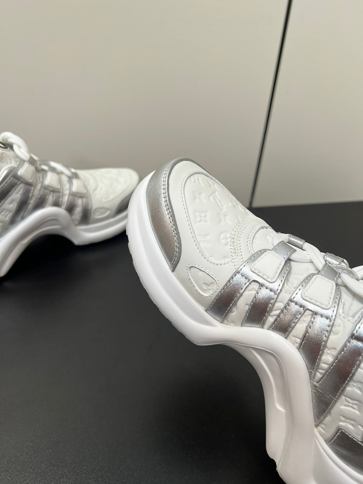 LV Archlight Sneaker 50mm White Mix Silver Monogram Cowhide