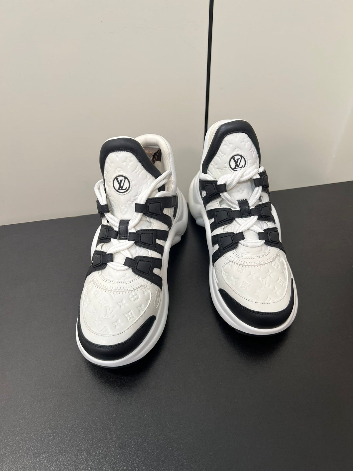 LV Archlight Sneaker 50mm White Mix Black Monogram Cowhide