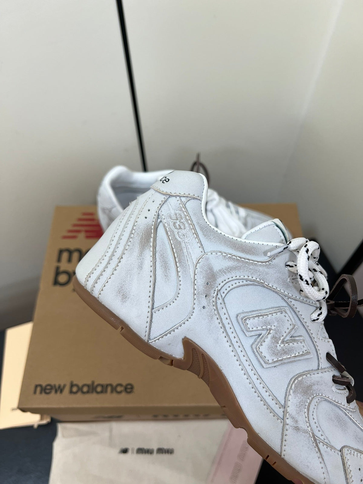 Miu Balance 530 Sneakers Retro White Suede