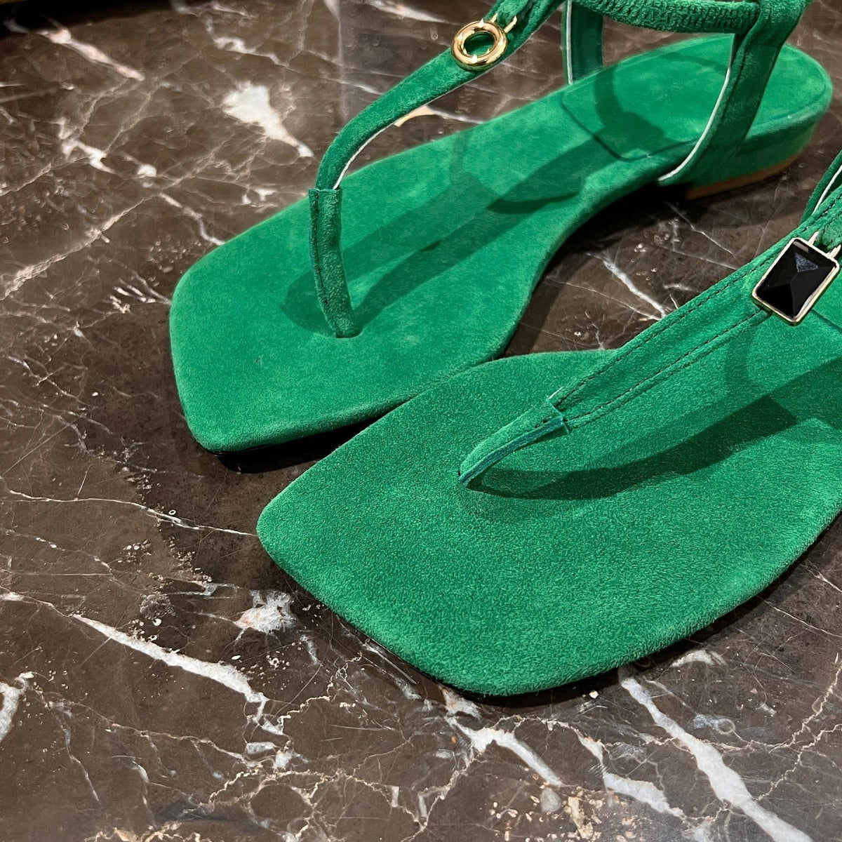 LP MINDIL SANDAL TEAL BLUE SUEDE
