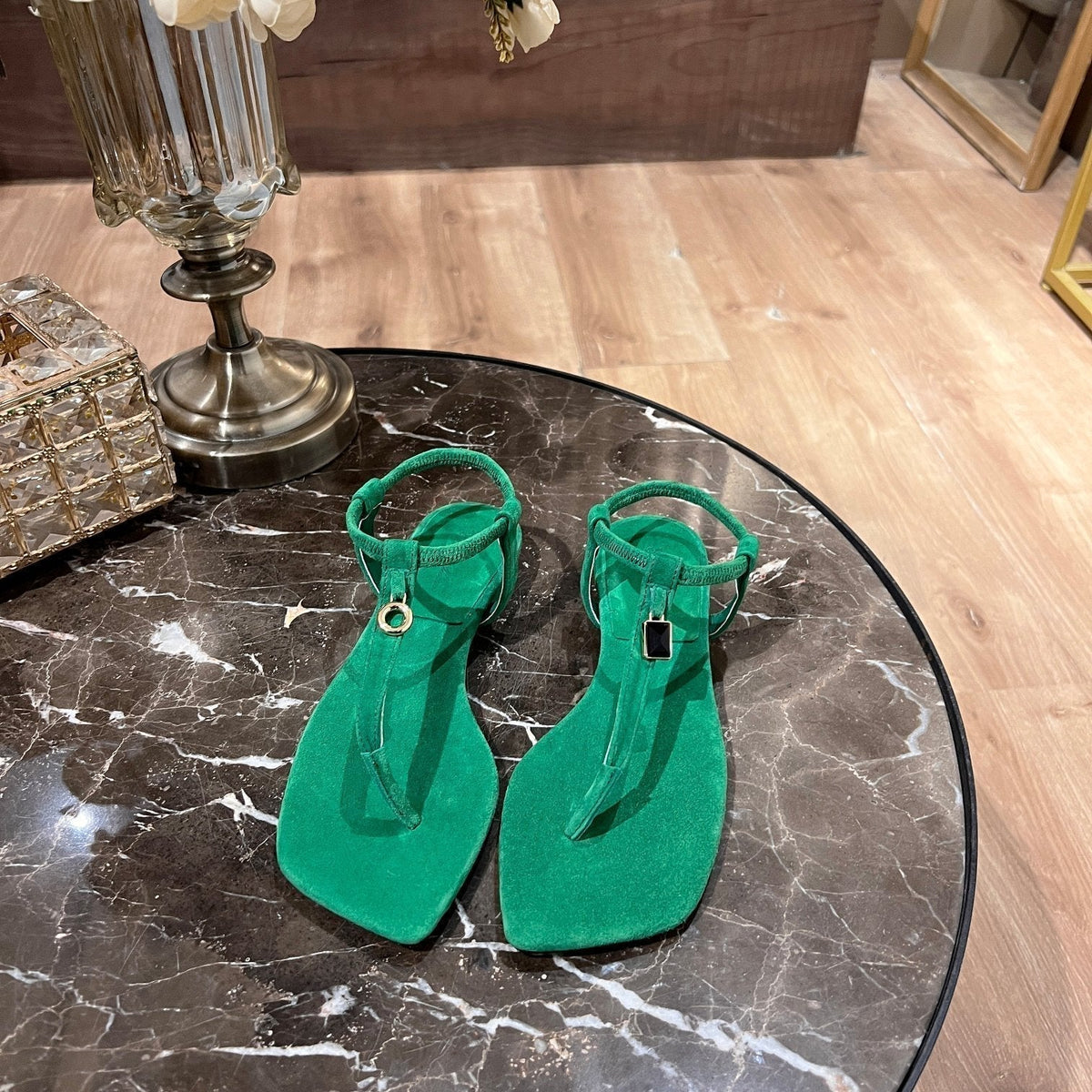 LP MINDIL SANDAL TEAL BLUE SUEDE