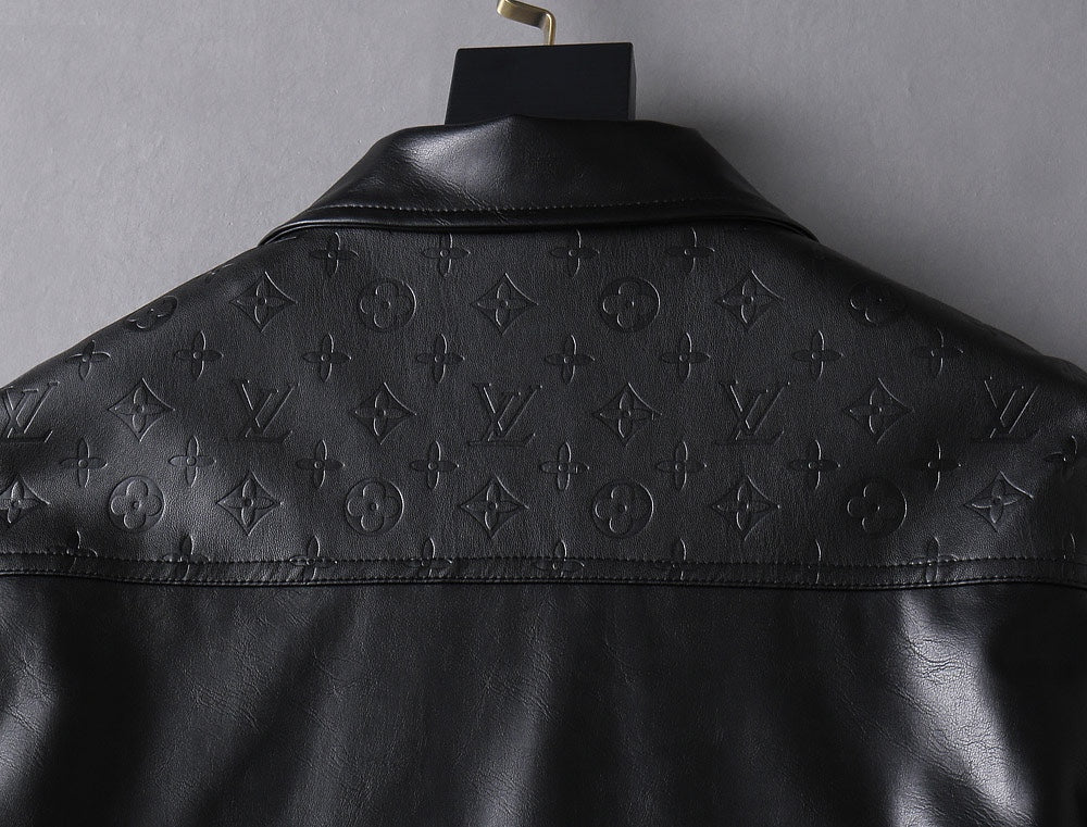 LV BLACK LAMBSKIN SHIRT JACKET 238998