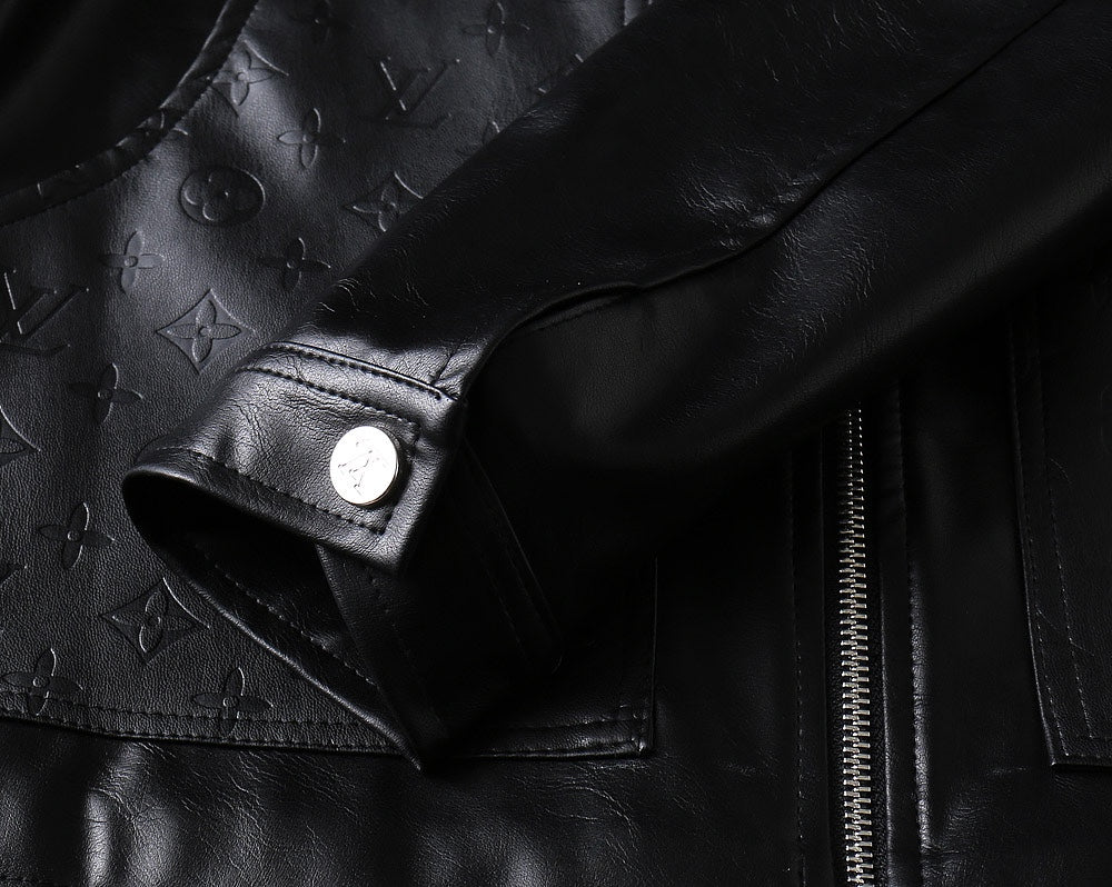 LV BLACK LAMBSKIN SHIRT JACKET 238998