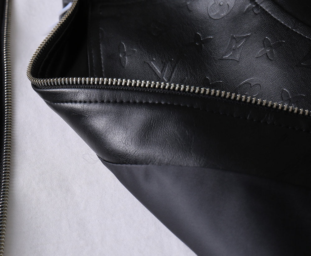 LV BLACK LAMBSKIN SHIRT JACKET 238998