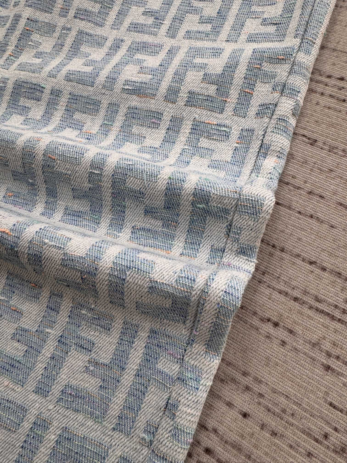 FF Light Blue Monogram Denim Jean