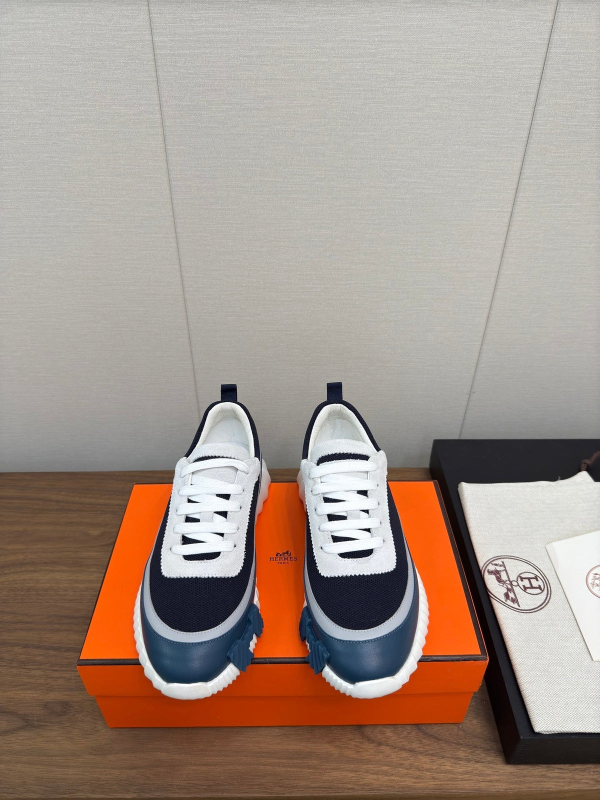 HM Bouncing Sneaker Black Mix Blue Green Fabric 213520