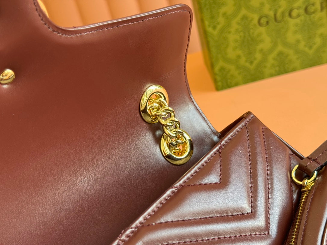 Gucci Marmont Bag Rosso Ancora Red Leather 244246