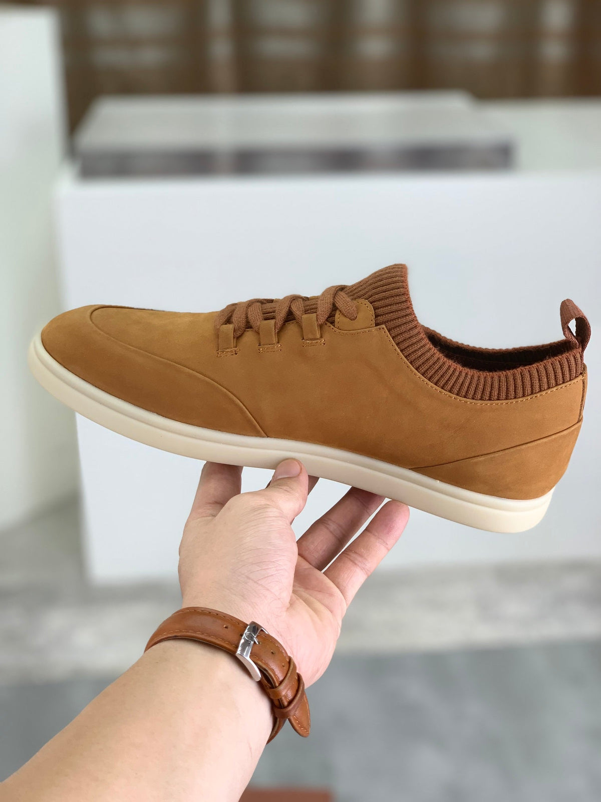 LP SOHO WALK TRAINERS IN MUSTARD SUEDE
