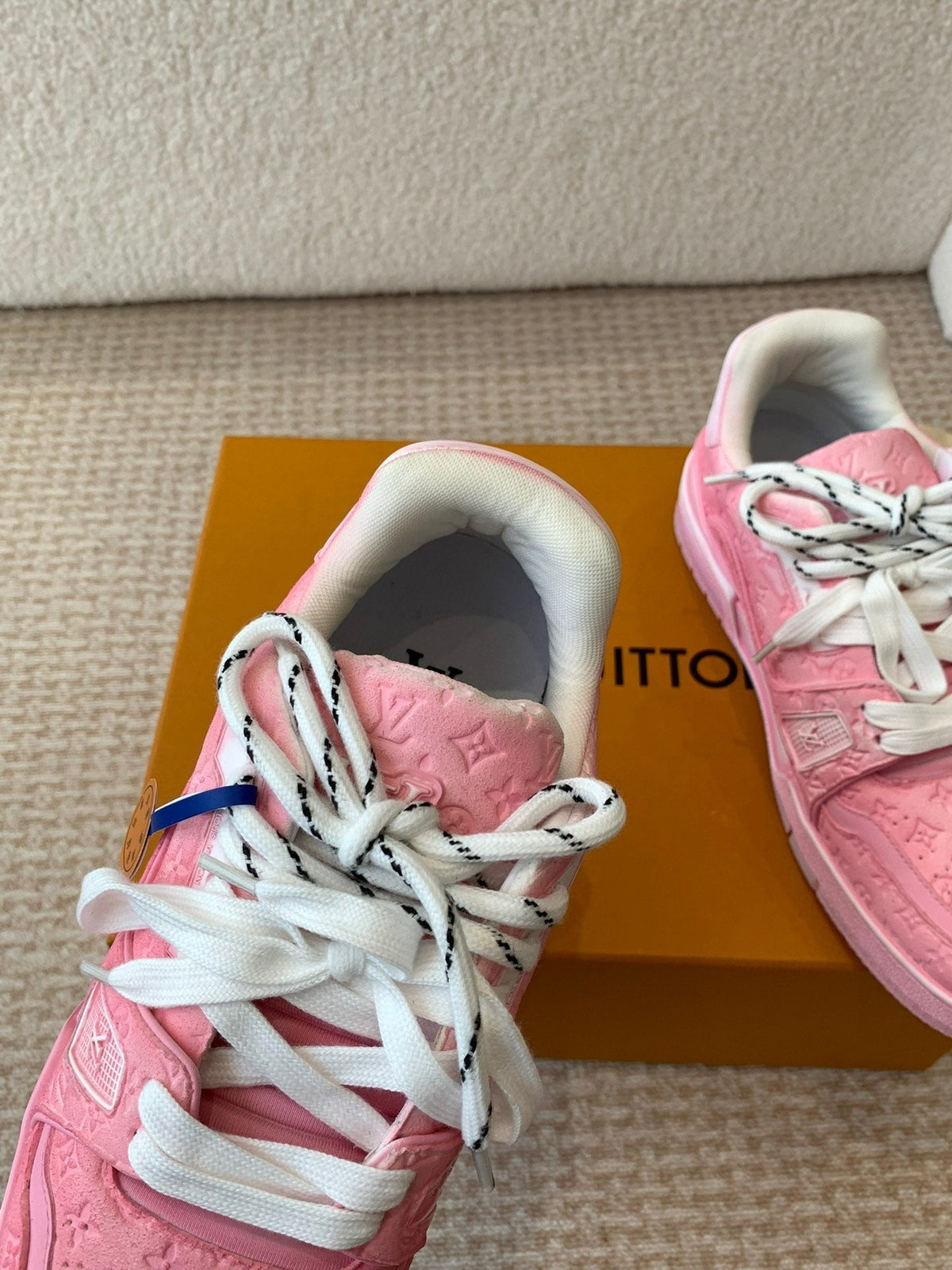LV Trainer Sneaker 30mm Pink Cowhide