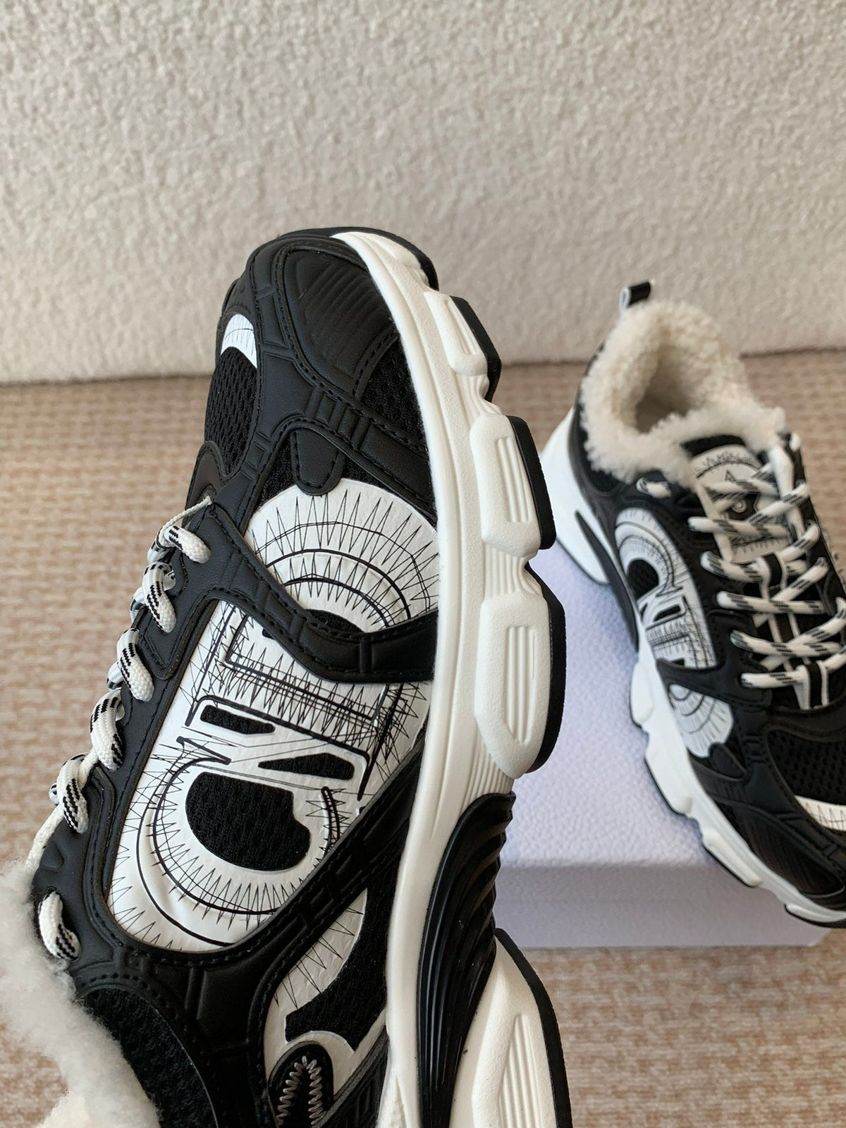 CD Chrono Sneaker In Black Mesh Fabric 998702