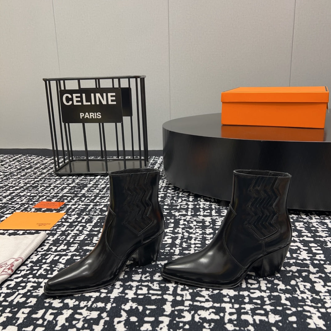 HM Vegas Ankle Boot 75mm Black Cowhide  952370