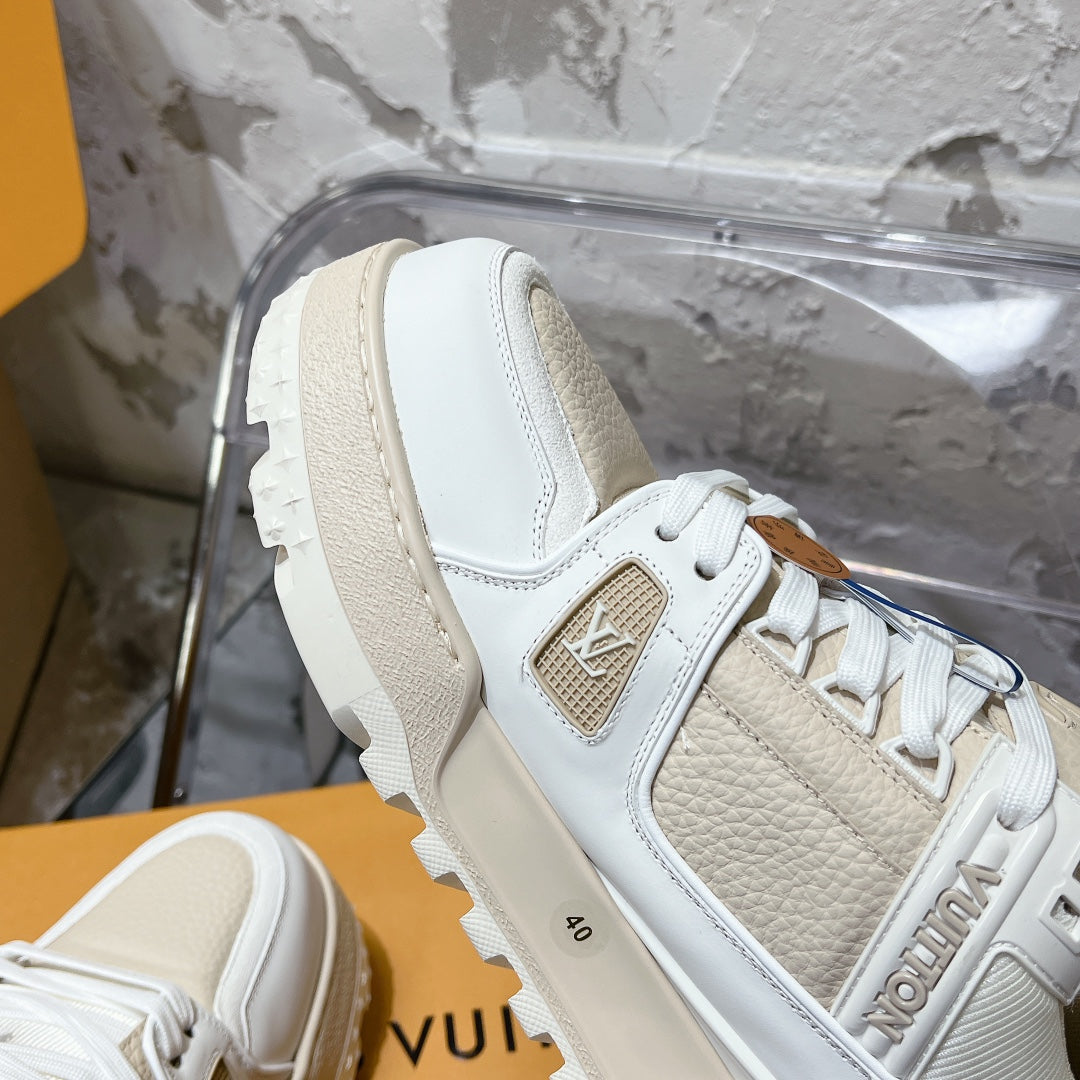 LV Sneaker LV Trainer Cream mix White Cowhide 221022