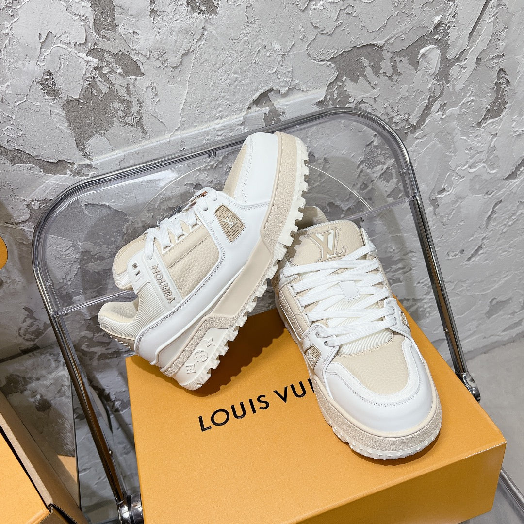 LV Sneaker LV Trainer Cream mix White Cowhide 221022