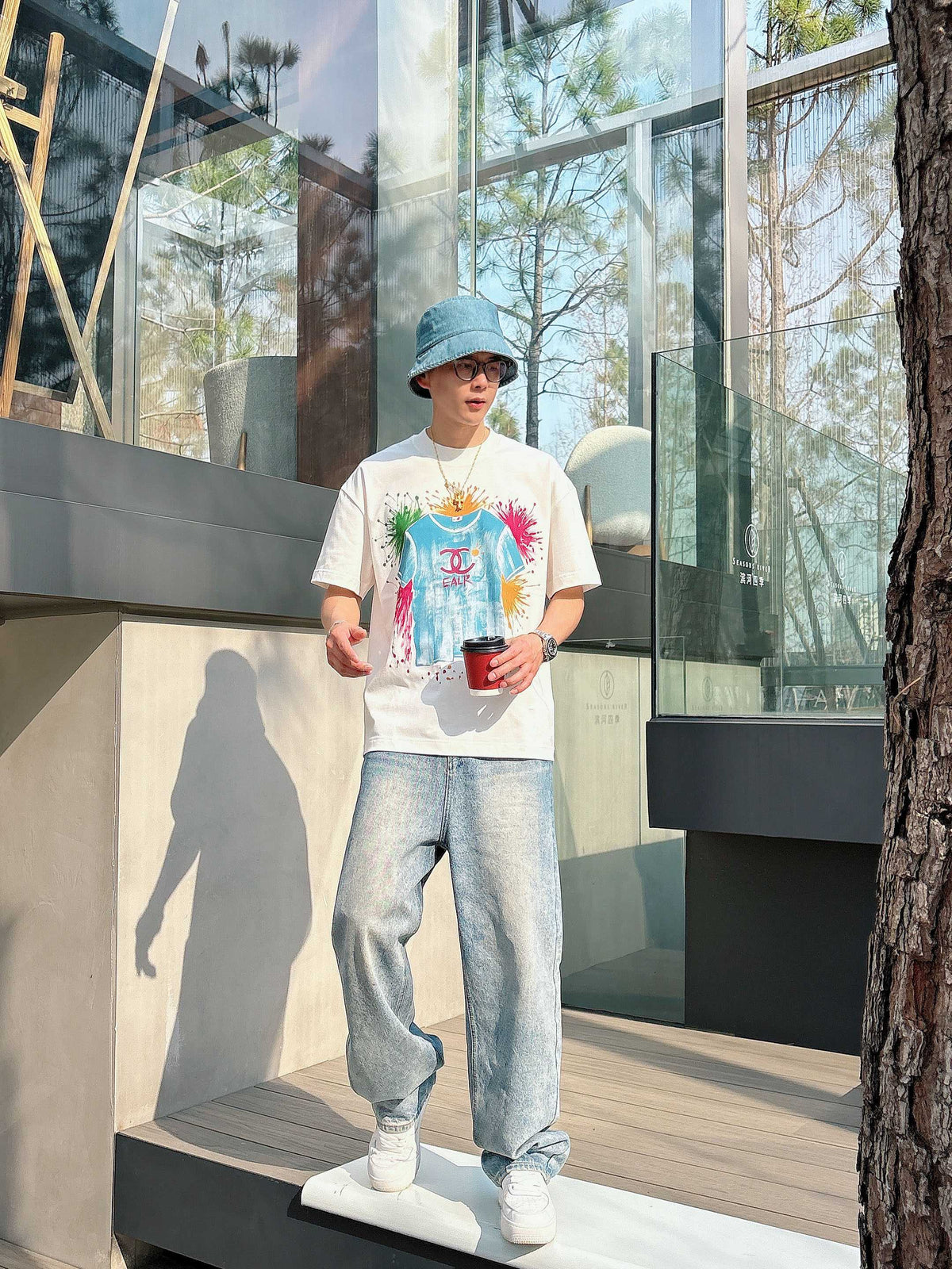 CC 2026 Hand-Painted  Short-Sleeve T-Shirt Multicolor 419022