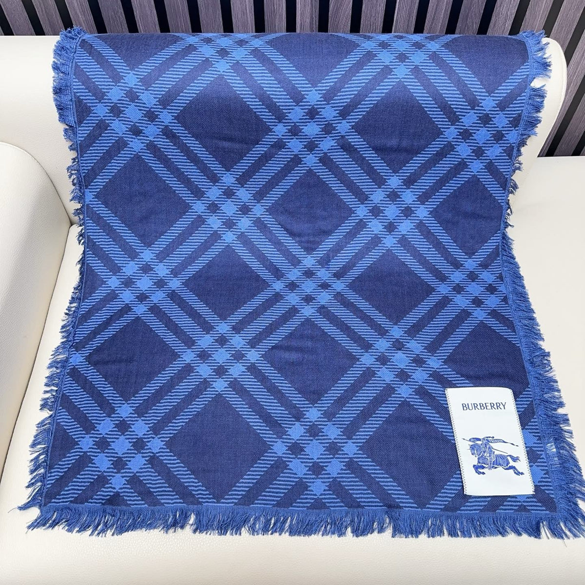 BBR Double-Sided Scarf 190CM Dark Blue Cashmere 293314