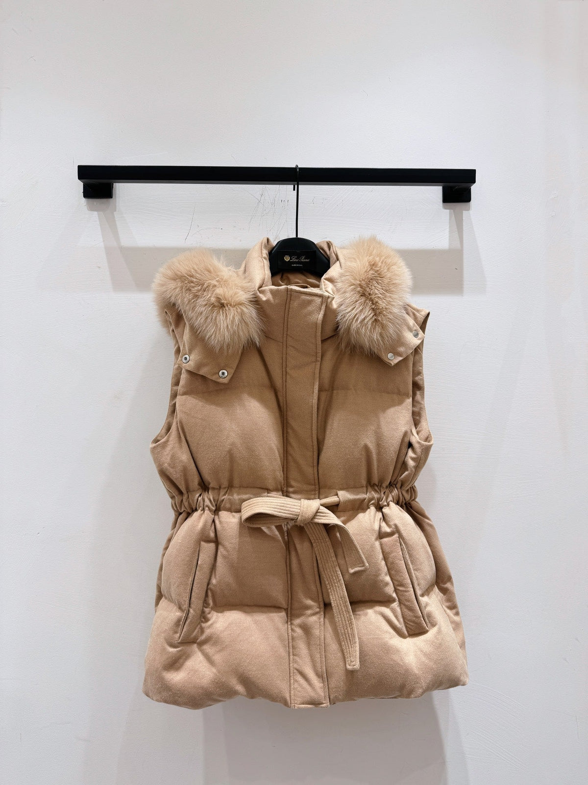 LP 25 Vest Light Brown Fur Down Cashmere 310247