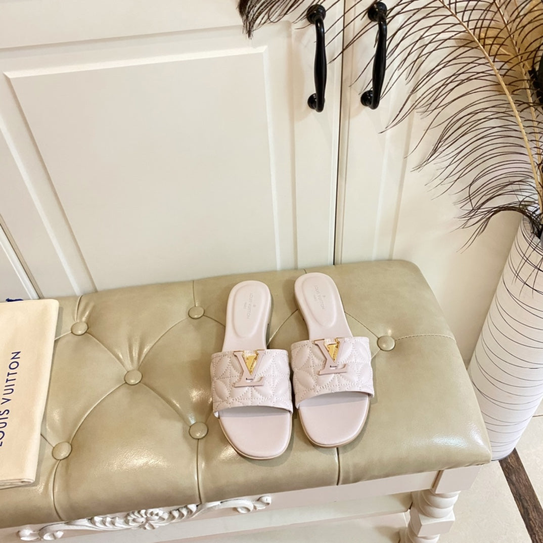 LV Neo Revival Flat Mule Light Pink Lambskin