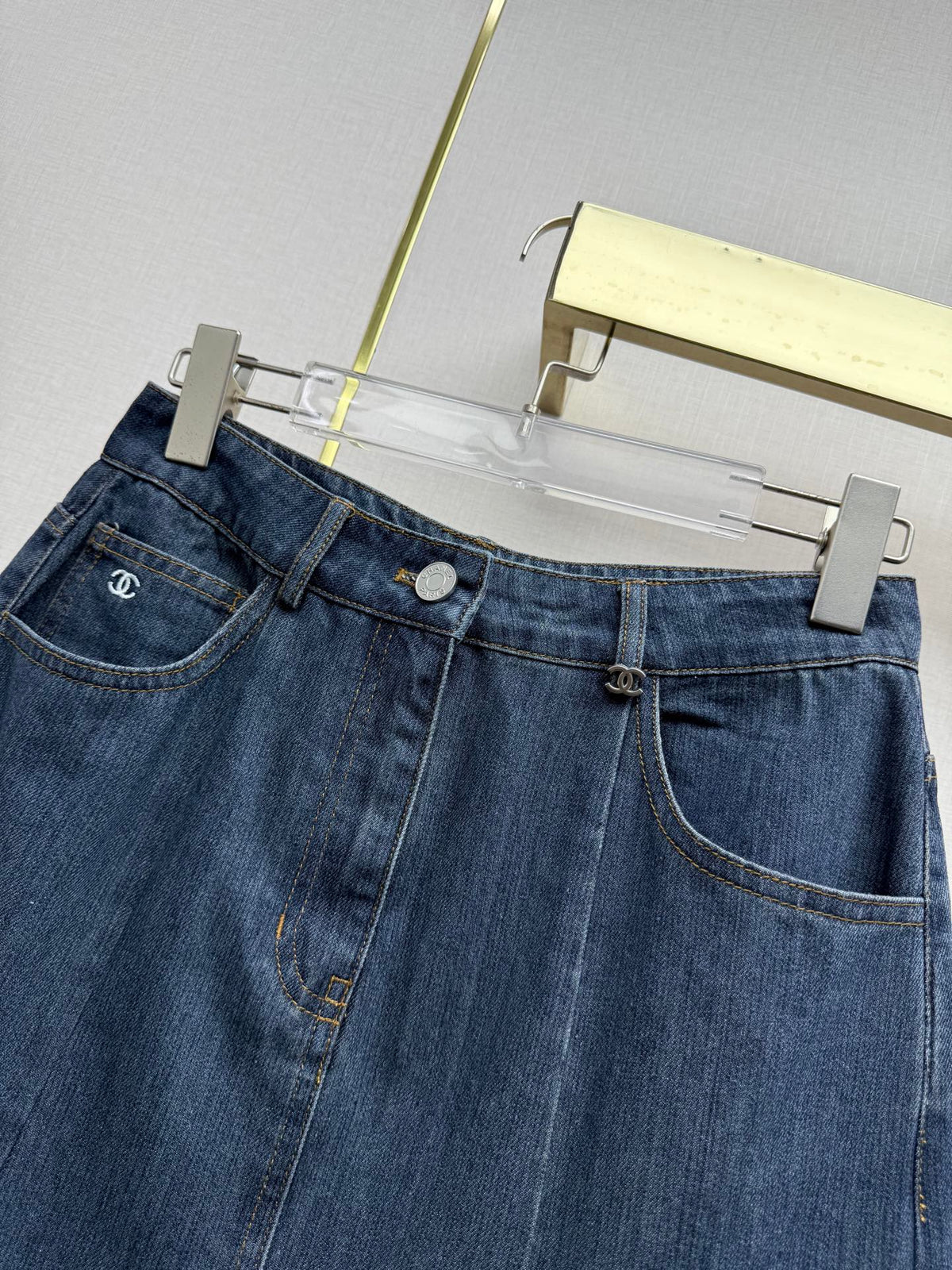 Chanel 2026 Denim Skirt Blue Cotton 771511