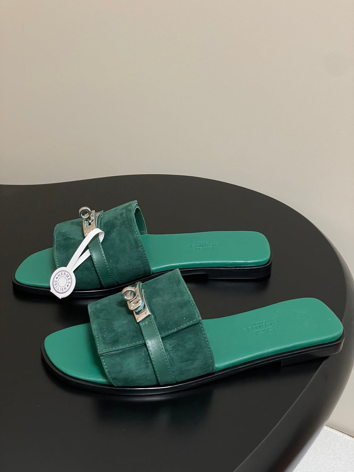 HM Giulia Sandals Teal Calfskin 314025