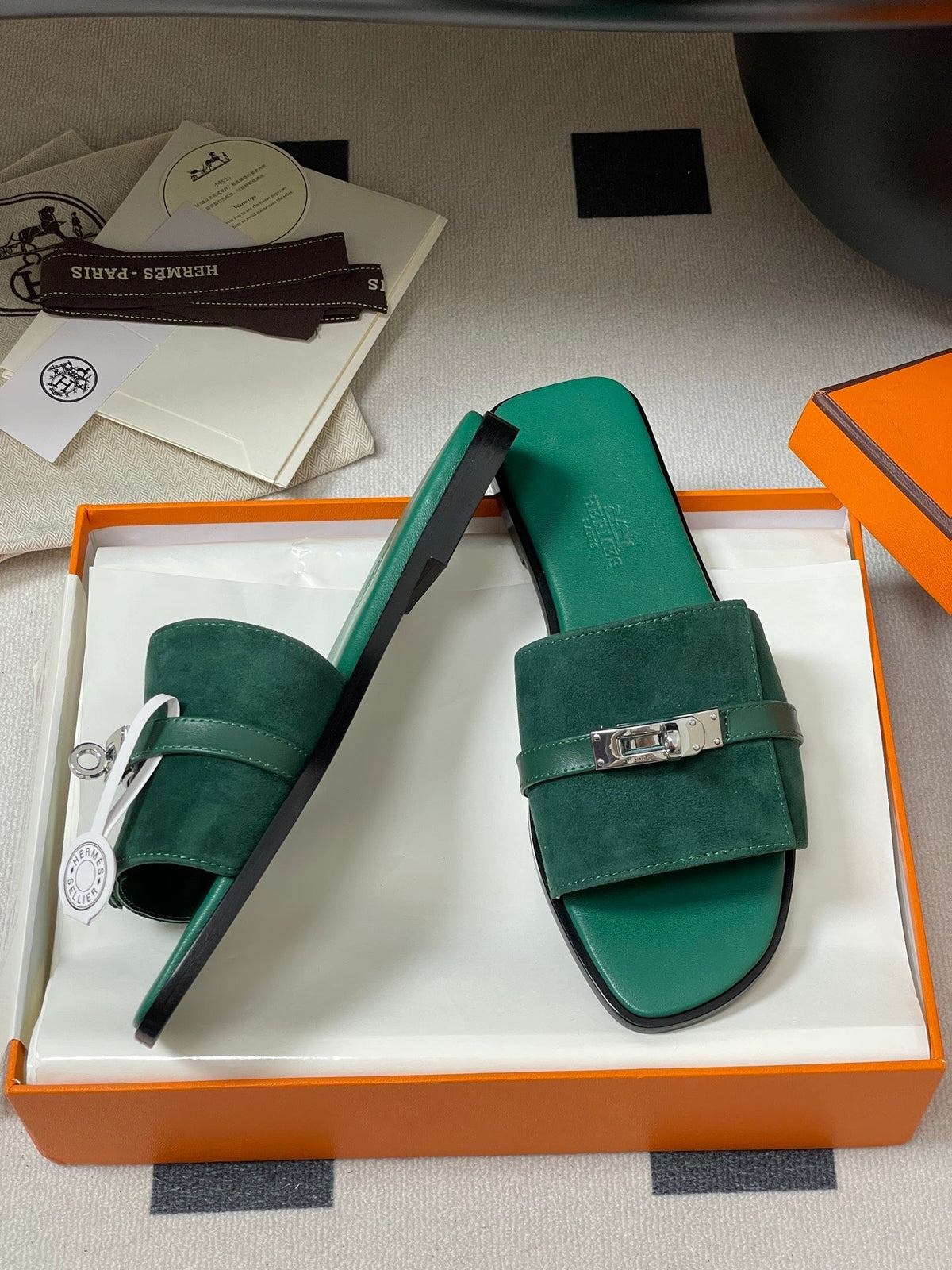 HM Giulia Sandals Teal Calfskin 314025