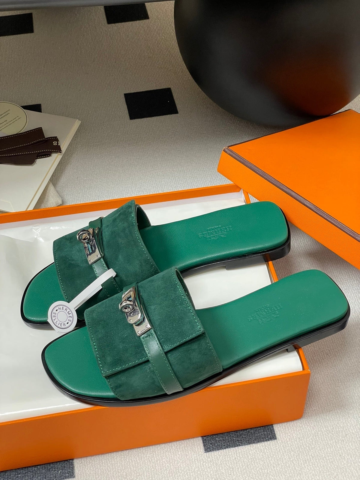 HM Giulia Sandals Teal Calfskin 314025