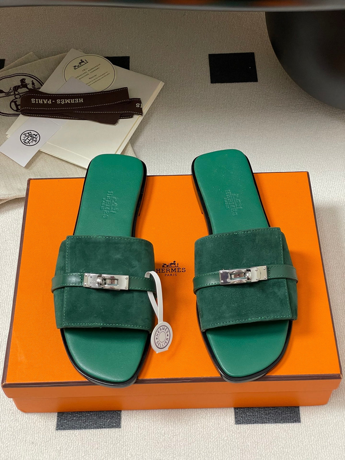 HM Giulia Sandals Teal Calfskin 314025