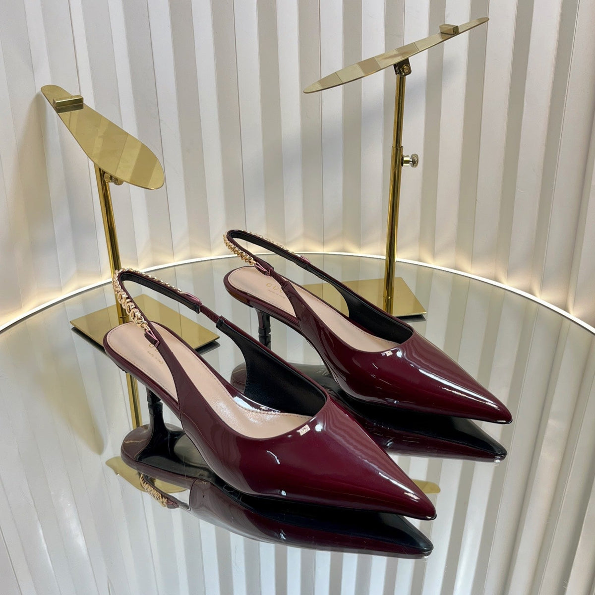GG Gucci Signoria Slingback pump 50mm Red Patent Leather 234257