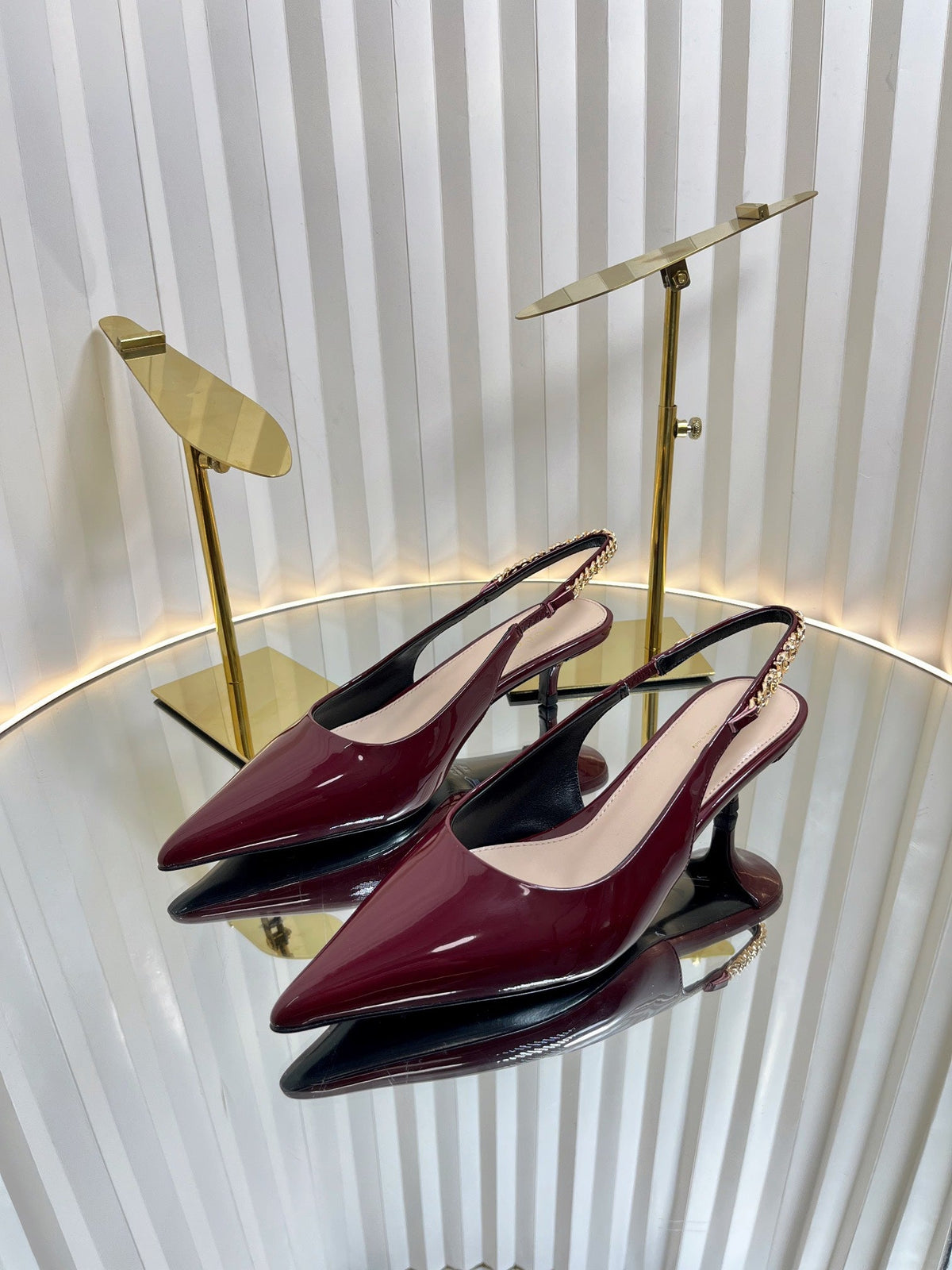 GG Gucci Signoria Slingback pump 50mm Red Patent Leather 234257