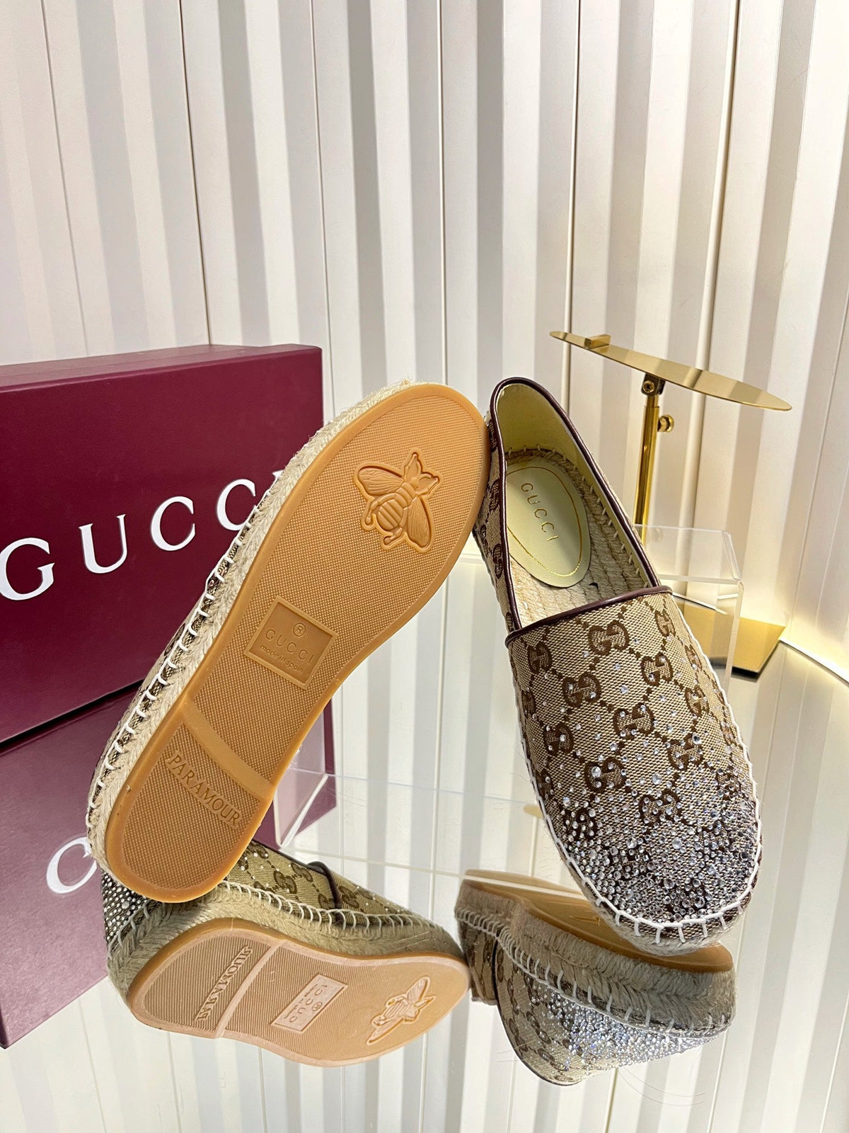 Gucci 2026 Heritage Espadrilles Lame Canvas 768172