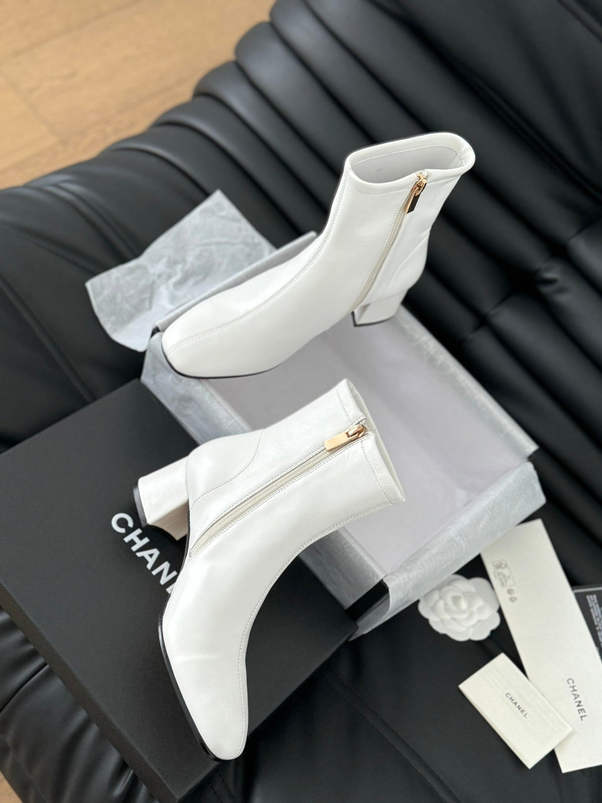 CC Ankle Boot White Calfskin