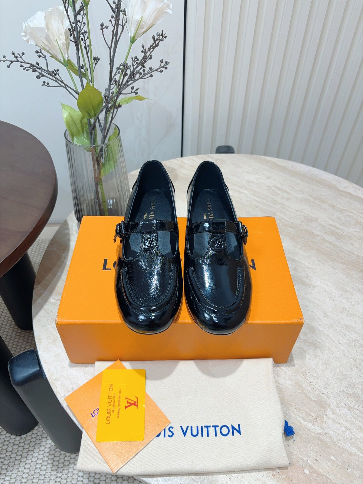 LV Soho Flat Mary Jane Black Cowhide