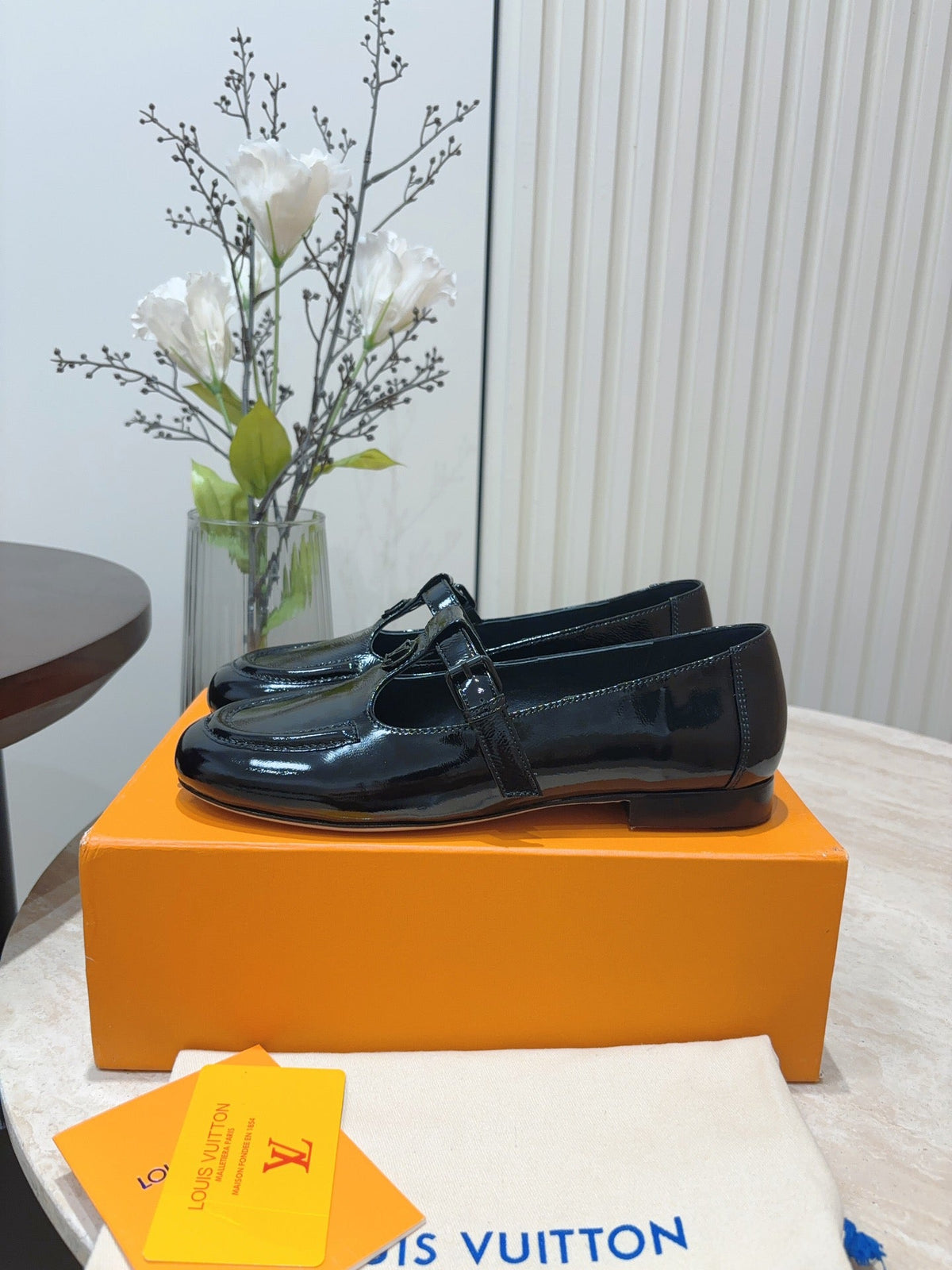 LV Soho Flat Mary Jane Black Cowhide