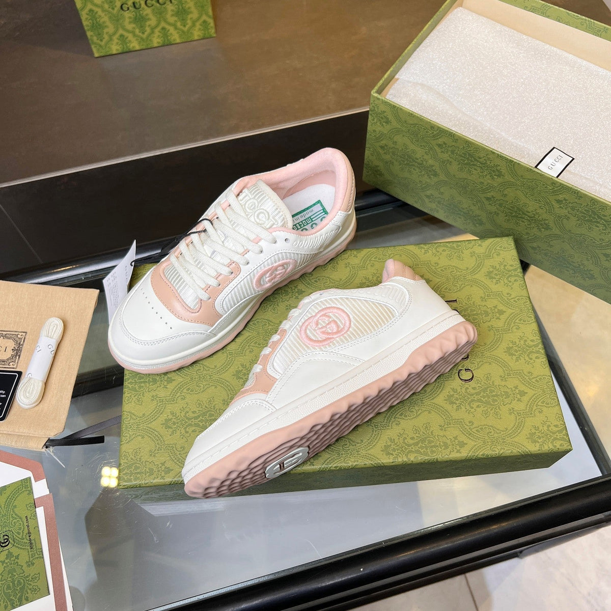 GG Men's MAC80 Sneaker White Pink Cowhide 523614