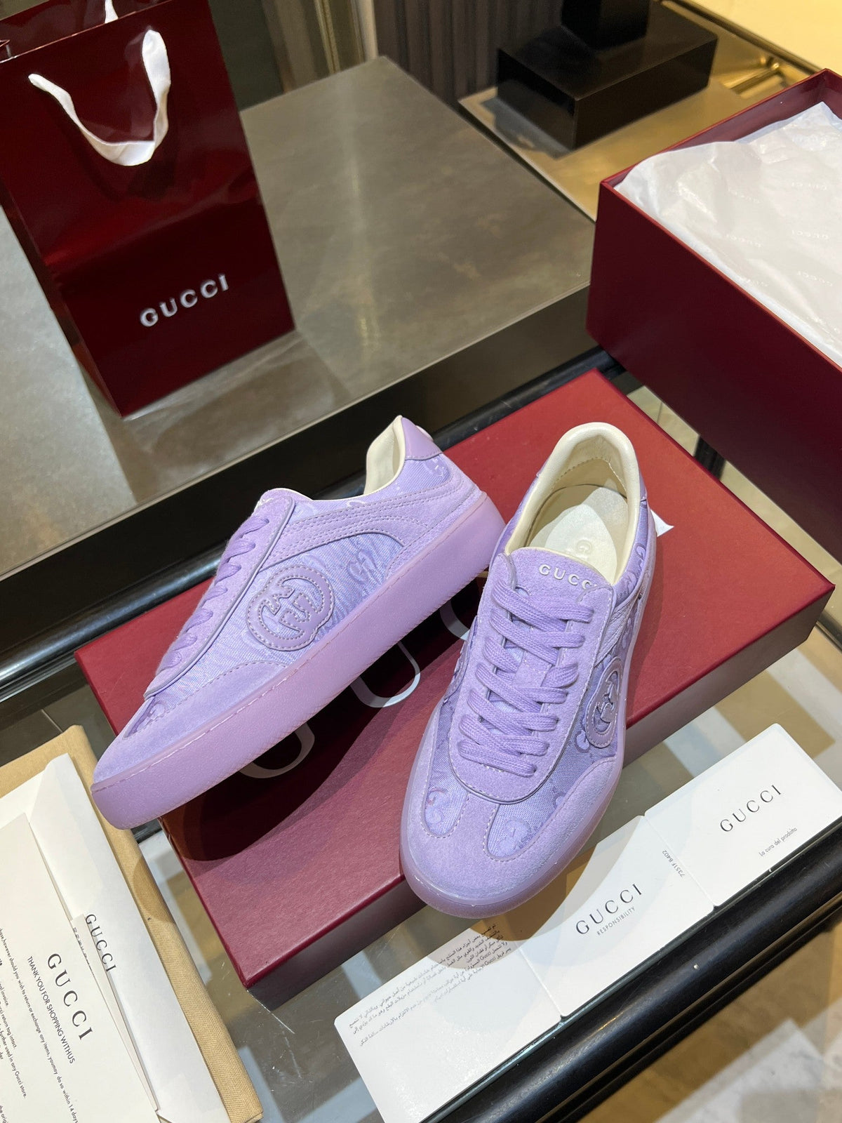 GG Men's G75 Sneaker Purple Suede 756135