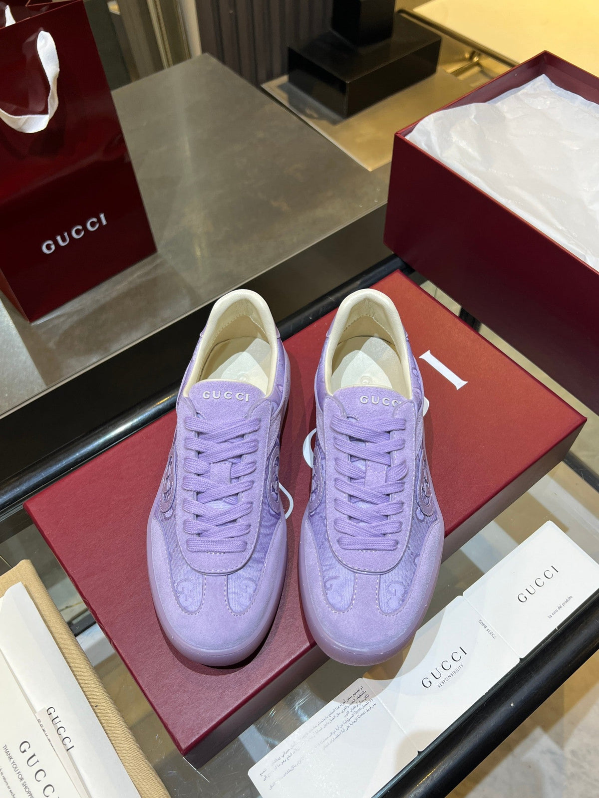 GG Men's G75 Sneaker Purple Suede 756135