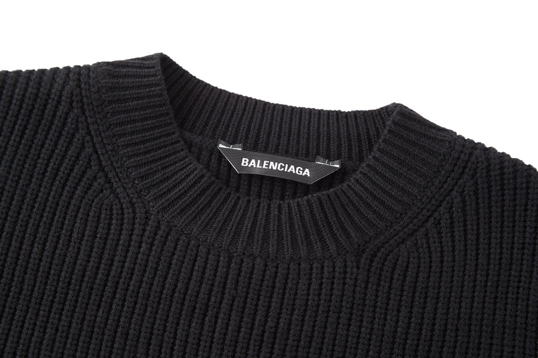 Balenciaga 25 Sweater Black Wool 0006
