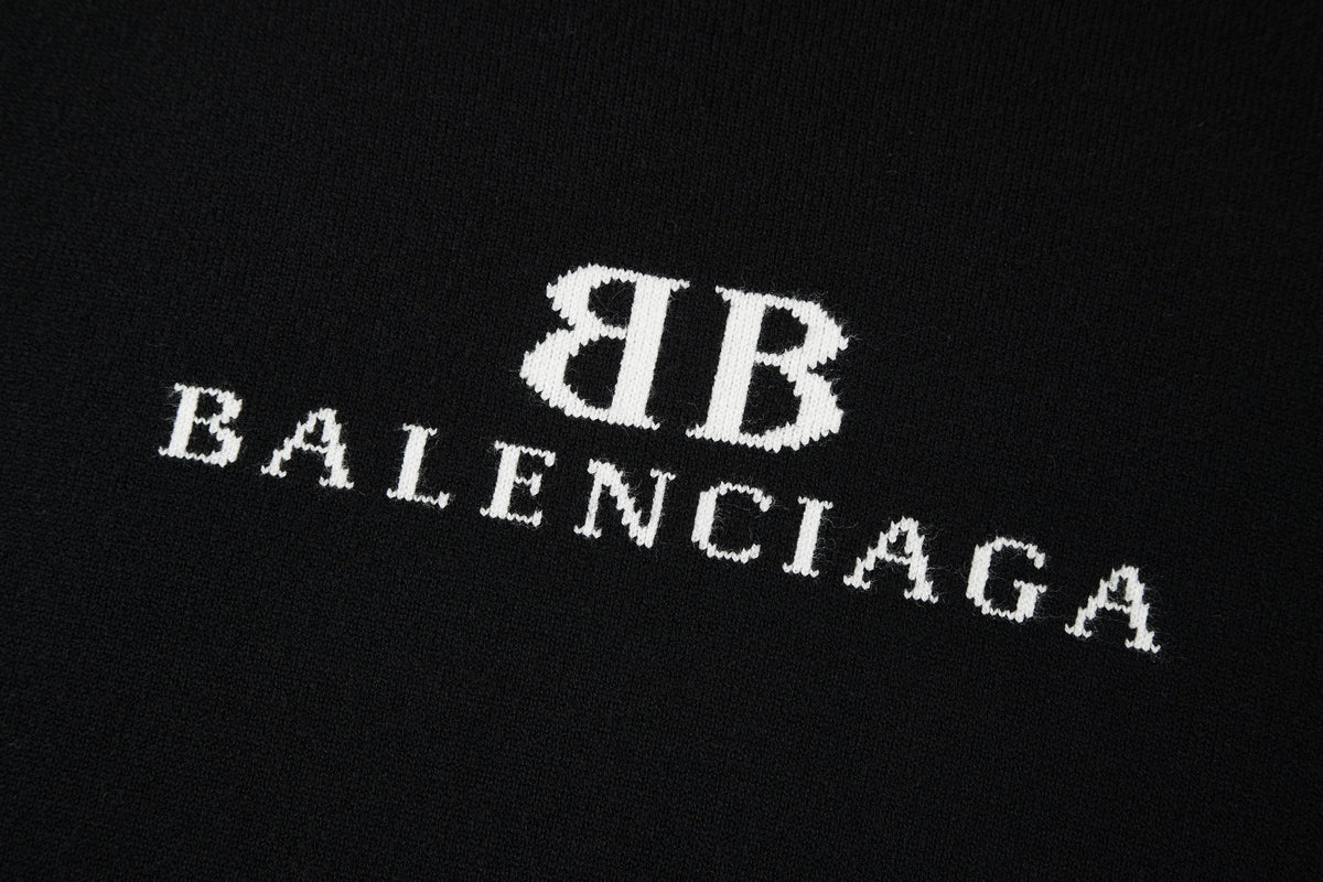 Balenciaga 25 Sweater Black Wool 0002