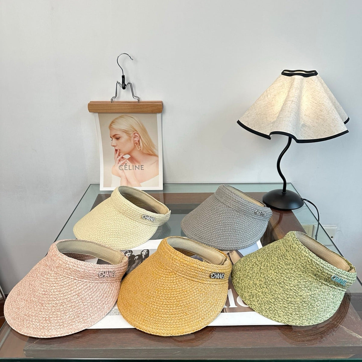 Chanel Visor Hat Raffia 343482