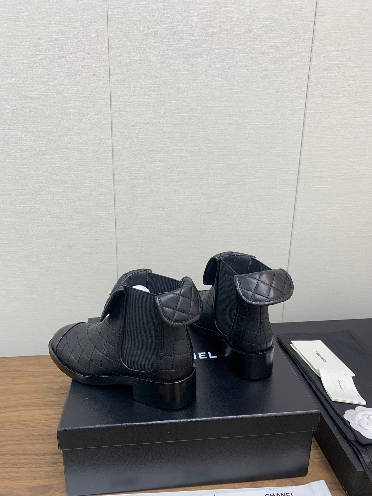 CC Short Boots 45mm Black Lambskin