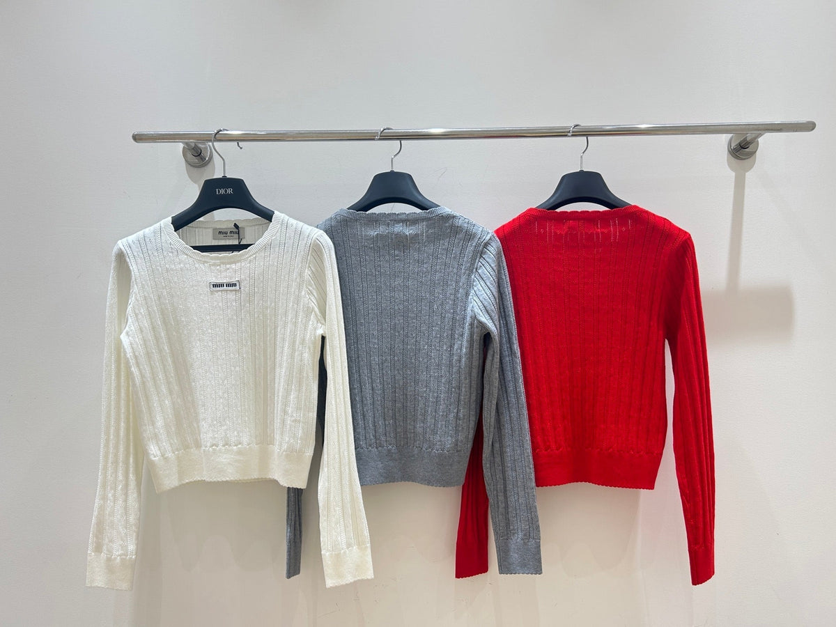 Miumiu 2025 Cable-knit Sweater Wool
