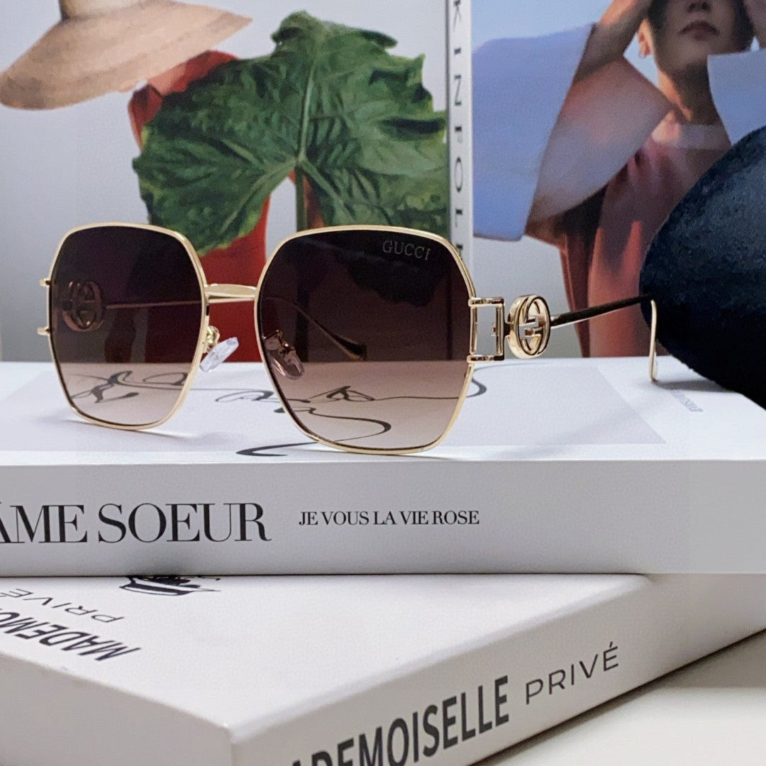SQUARE FRAME SUNGLASSES 570217 IN METAL